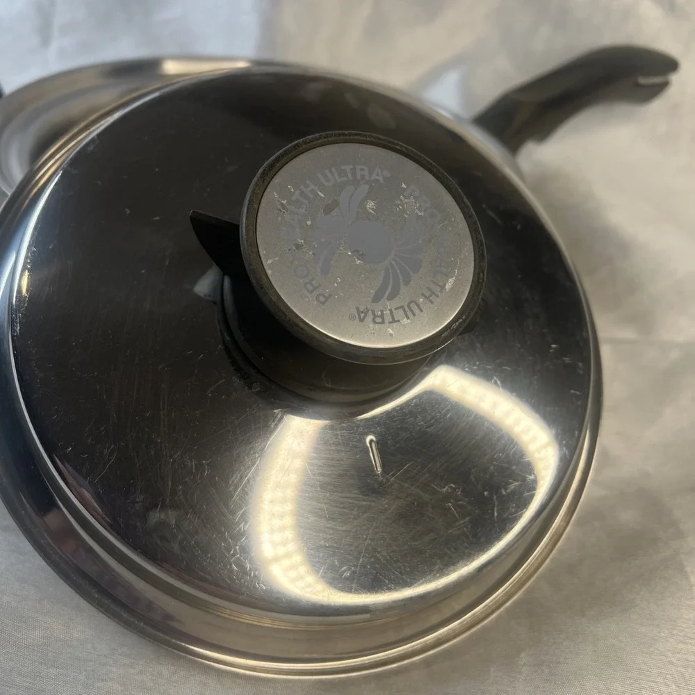3pc Pro-Health Ultra 19-9-7P Magnetic Induction Core Saucepan Insert Lid 2qt